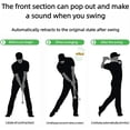 thumbnail image 1 of Retractable Golf Swing Trainer with Posture Correction Arm Band (Right Handed) - Telescopic Golf Practice Stick with Sound Feedback & Ergonomic Grip - Indoor/Outdoor Tempo Training Aid, 15.4", 1 of 13