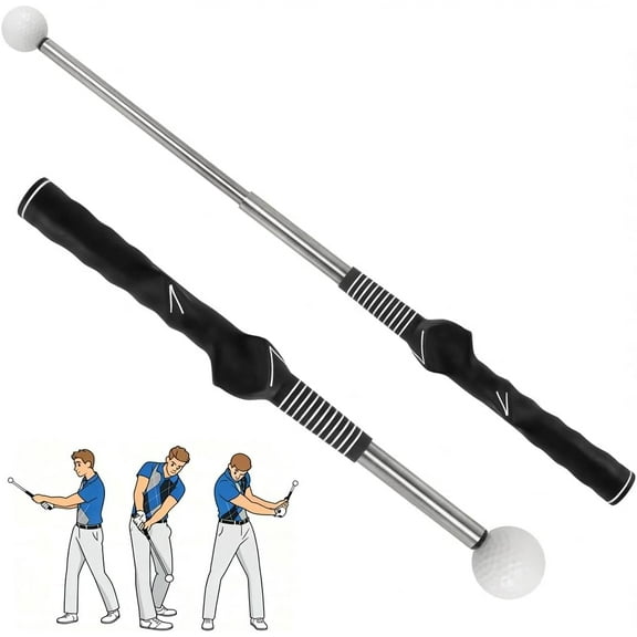 Retractable Golf Swing Training Aid, Portable Golf Training Aid for Indoor Outdoor Practice,Golf Grip Trainer for Golfers to Improve Swing Consistency & Accuracy