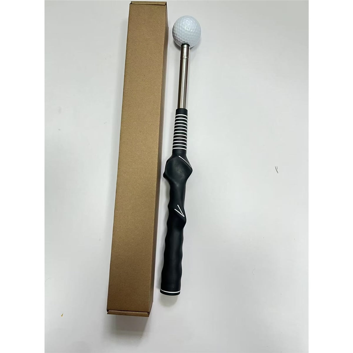 Retractable Golf Swing Training Aid,Rhythm Sound Warm Up Golf Swing Trainer,Golf Grip Trainer Attachment -Strength & Tempo Training for Chipping Hitting,Golf Accessories for Men