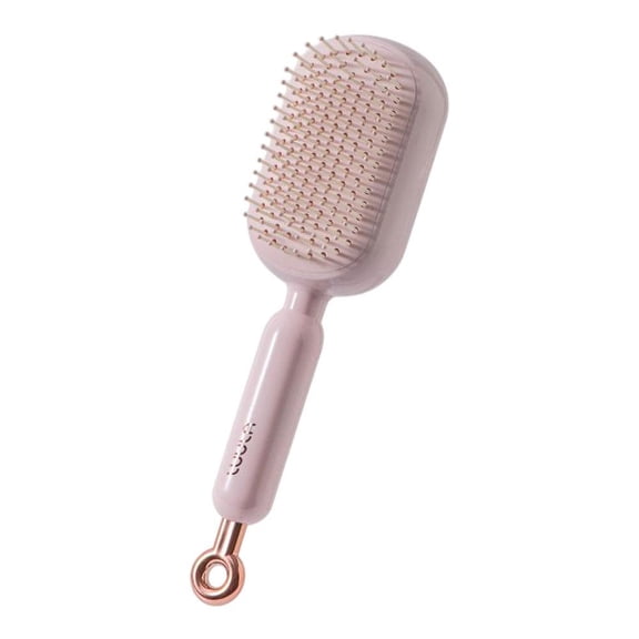 Retractable Hair Detangling Brush With Soft Anti Static Bristles One Button Travel Styling Comb For All Hair Types