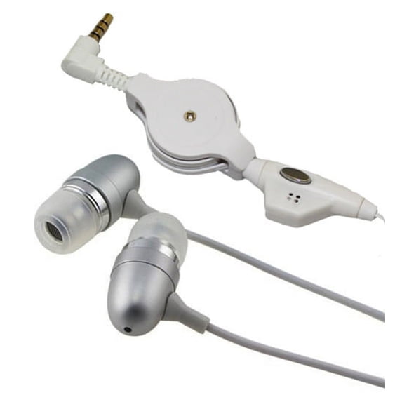 Retractable Headset Hands-free Earphones w Mic Compatible With Amazon Kindle Fire HD 7 6, DX, 8 10 - ASUS ZenFone V Live Max Plus M1 AR 5z 5Q 4 Pro 3 Max, ROG Phone G2Q