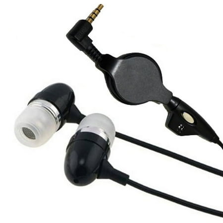 Retractable Headset Hands-free Earphones w Mic Compatible With iPod Touch 5 4th Gen 3rd Gen 2nd Gen 1st Gen Nano 7th Gen 5th Gen, iPad Pro 12.9 Mini 4 3 2, Air 2