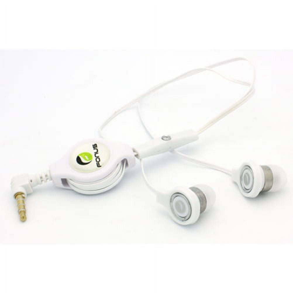 Retractable Headset Hands-free Earphones w Mic Earbuds Headphones Y3M for Coolpad Defiant, Canvas, Illumina, Legacy, REVVL Plus - Dell Venue 8 Pro - Doro Doro 824 SmartEasy - Google Pixel XL