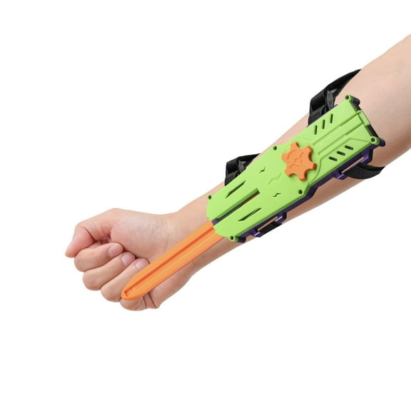 Retractable Hidden Blade Wrist Toy Wearable Mechanical Prop For Novelty Play & Themed Events Autism Awareness Day(Green)