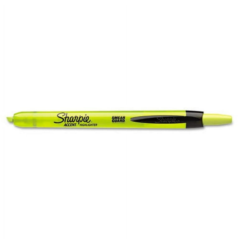 Retractable Highlighters, Fluorescent Yellow Ink, Chisel Tip, Yellow/Black Barrel, Dozen Retractable Highlighters, Fluorescent Yellow Ink, Chisel Tip, Yellow/Black Barrel, Dozen