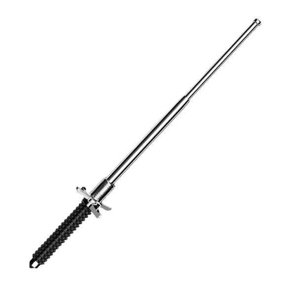 Retractable Hiking Stick with Spring Sling, 26 Inches, Aluminum Alloy, Silver, 1 Pack