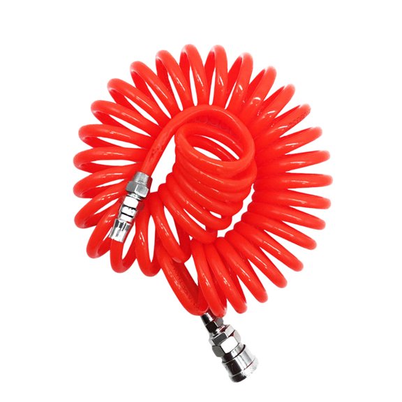 Retractable Hose Telescopic Air Pneumatic Flexible Tube Trachea Coiled Red
