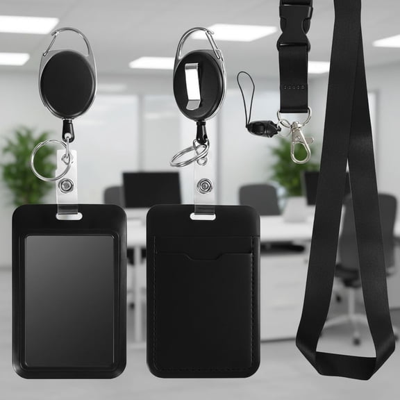 Retractable ID Badge Holder with Breakaway Lanyard,Heavy Duty Badge Reel,Detachable Keychain, Cruise Ship Cards Holder,for Nurse Officer Teacher Security Staff Women Men