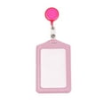 thumbnail image 1 of Retractable ID Badge Holder with Horizontal Card Cover, Chest Lanyard for Work, School, Office, Conference & Events, Includes 1 Retractable Buckle Reel and Stationery Clip, 1 of 3