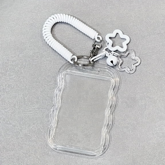Retractable ID Badge Holder with Keychain Lanyard | Transparent PVC ID Card Holder with Secure Locking & Anti-Theft, Durable ID Card for Students, School Ids, Campus Ids | Ideal...