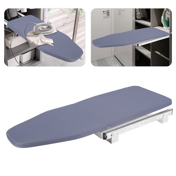 Retractable Ironing Boards Closet Gray Folding 180?? Rotation Pull-Out Stow Away, for Ironing Your Clothes, Shirts, Coats in Bedrooms, Checkrooms, Small Houses, Sewing Rooms, Bedrooms, and More