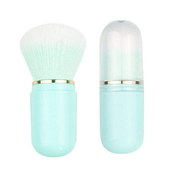 Retractable Kabuki Brush Travel Makeup Brush,Travel Powder Foundation Blush Brush Makeup Brush,Cute Soft Bristles Fluffy Makeup Tools,for Liquid Foundation, Pressed Powder, Contour Cream W6Y7