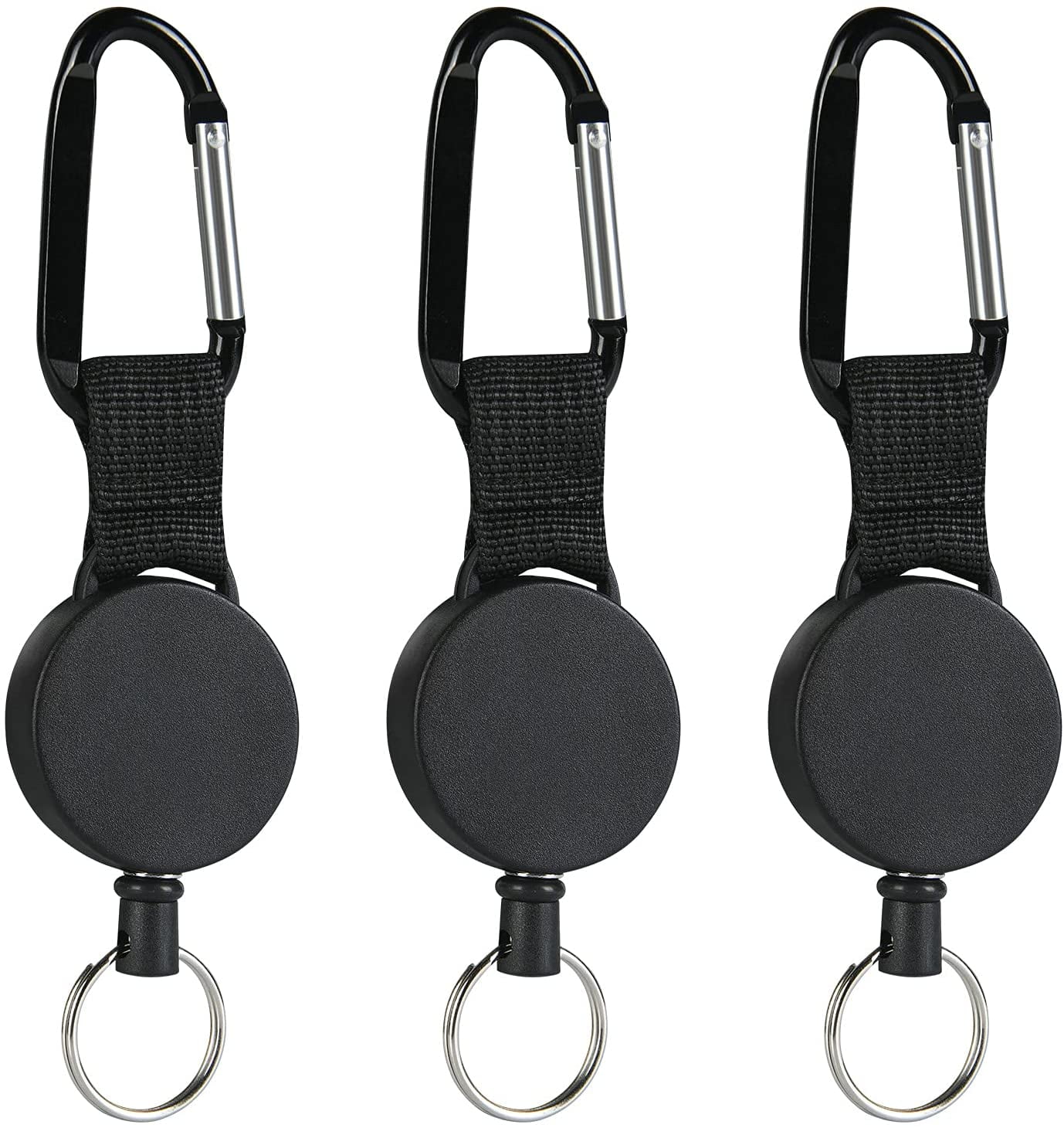 Retractable Key Chain, 3 Pcs Badge Reels Heavy Duty ID Card Badge