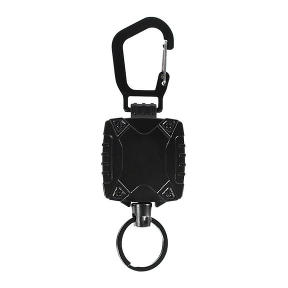 Retractable Key Chain Heavy Duty Key Holder Reel with Carabiner 23'' Steel Retractable Cord Keychain Lanyard Badge Reel