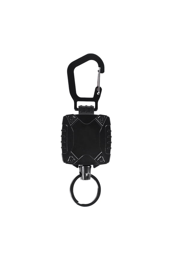 Retractable Key Chain Heavy Duty Key Holder Reel with Carabiner 23'' Steel Retractable Cord Keychain Lanyard Badge Reel