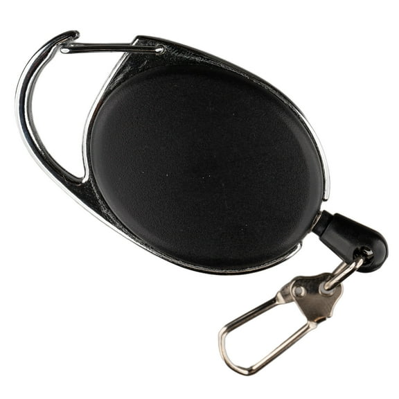 Retractable Key Chain Recoil Black Keyring– Great for Keychains, ID Badges Jewelry, Gifts, and More