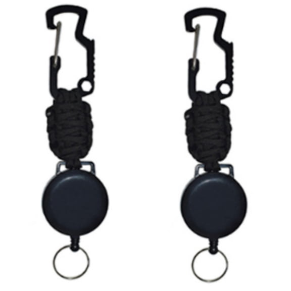 Retractable Key Ring With Stainless Cable, Heavy Duty Badge Holder For Wide Application, 2 PCS