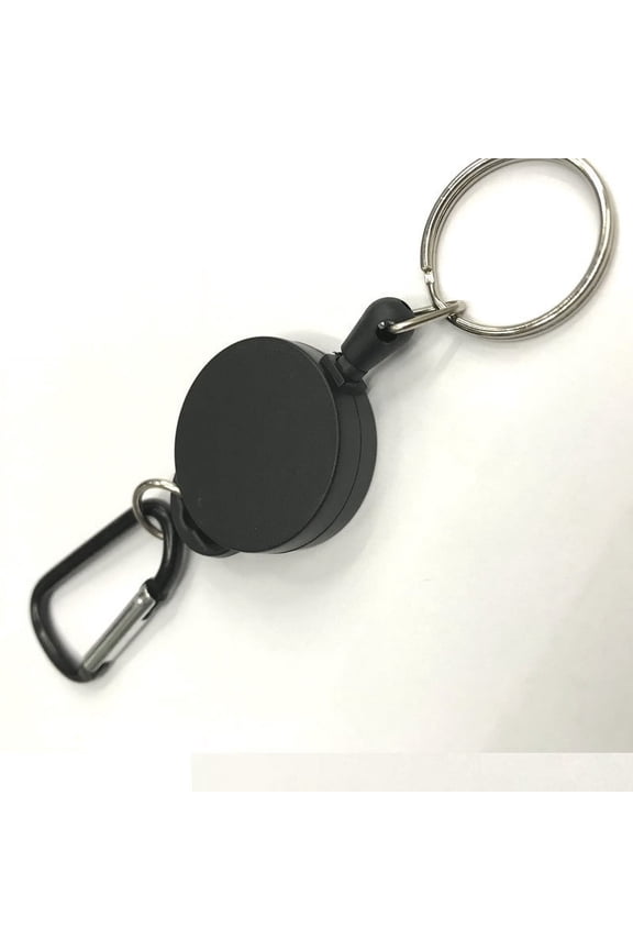Retractable Key Ring with 65CM Steel Wire Rope Heavy Duty Keychain Secure Belt Clip Key Holder Easy Pull Key Chain Convenient Key Management