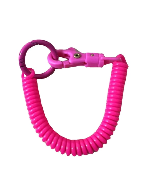 Retractable Keychain Alloy Key Holder Colors Key Chain for Backpack Stretchy Spirals Keyring Coil Spring Keychain