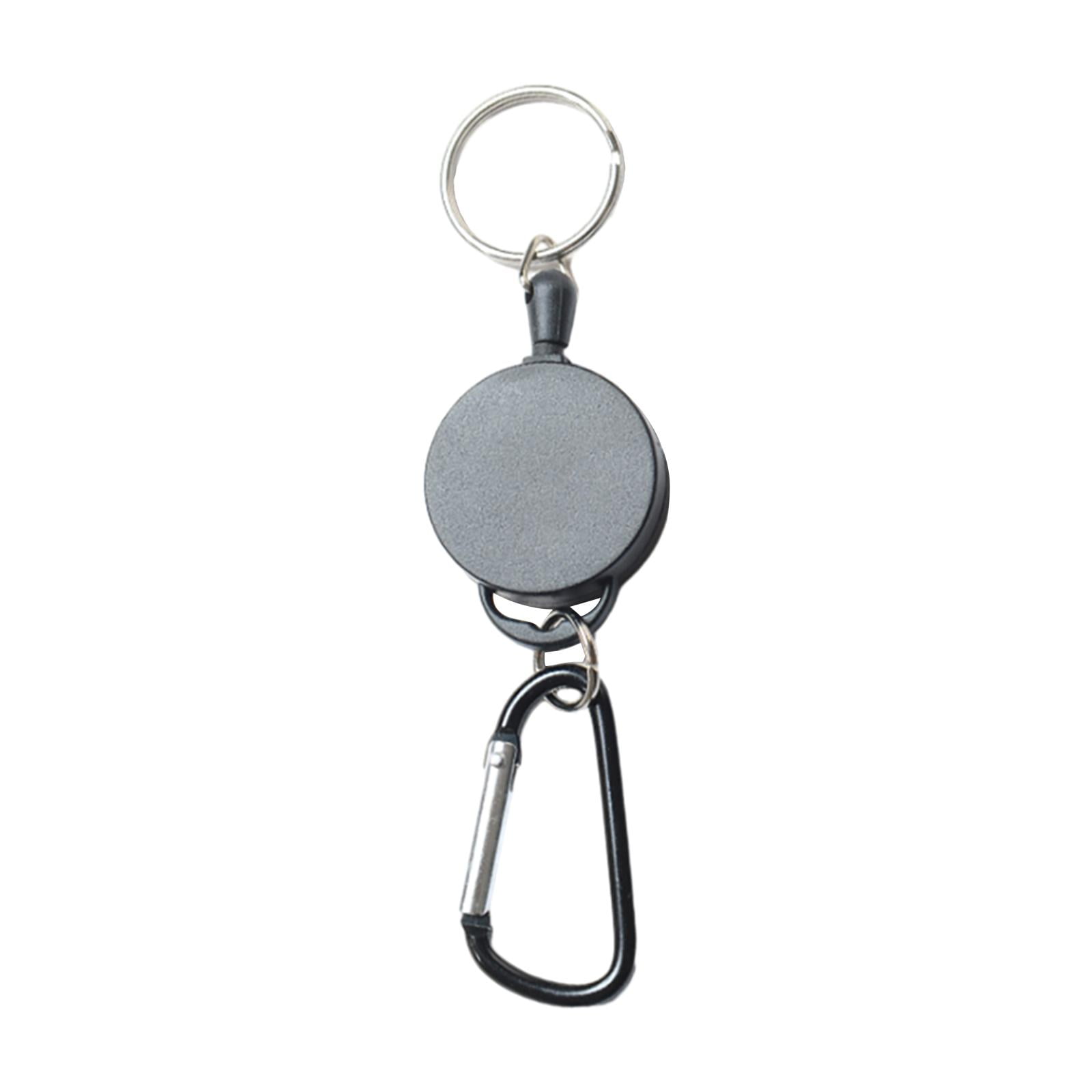 KeyUnity Titanium Carabiner Keychain Clip, Quick Release EDC Key Holder  Organizer with Key Ring for Belt Loop, Bag, KM04 Gray