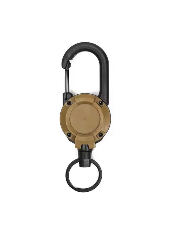 Retractable Keychain, Heavy Duty Cord Reel with Carabiner Clip for Keys, ID Badges, Tools