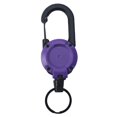 thumbnail image 1 of Retractable Keychain Heavy Duty ID Badge Reel with 26.77” Steel Retractable Cord Keychain ID Holder, Durable Metal Belt Clip Lanyard Reel for Keys, Badges & Outdoor Work(Purple), 1 of 4