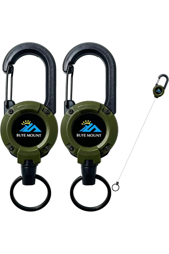 Retractable Keychain Heavy Duty, Multitool Carabiner Badge Holder, Retractable Keychain Clip Id Holder, Upgraded 58cm Stainless Steel Cord, Suitable for Men and Women White