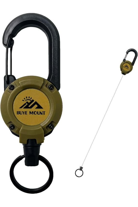 Retractable Keychain Heavy Duty, Multitool Carabiner Badge Holder, Retractable Keychain Clip Id Holder, Upgraded 58cm Stainless Steel Cord, Suitable for Men and Women White