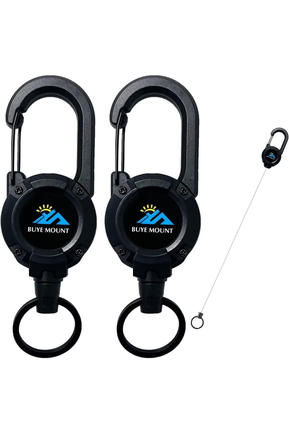 Retractable Keychain Heavy Duty, Multitool Carabiner Badge Holder, Retractable Keychain Clip Id Holder, Upgraded 58cm Stainless Steel Cord, Suitable for Men and Women White