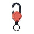 thumbnail image 1 of 1 Pcs Retractable Keychain with 60CM Steel Cord Heavy Duty Carabiner Badge Reel ID Holder Extendable Camping Hiking Hanging Buckle Keyring, 1 of 8