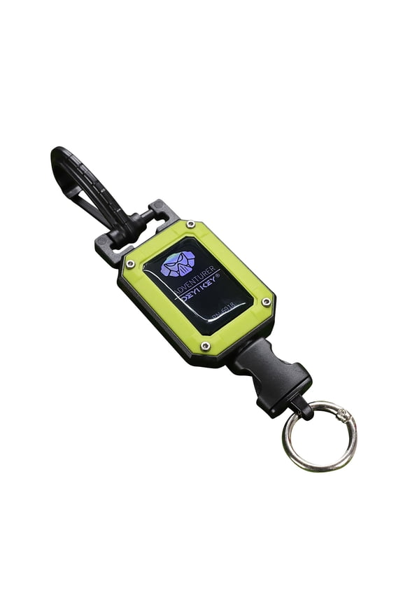 Retractable Keychain with Elastic Rope and Buckle - Durable and Stylish Key Holder for Keys ID Cards Tools - Convenient Outdoor Accessory