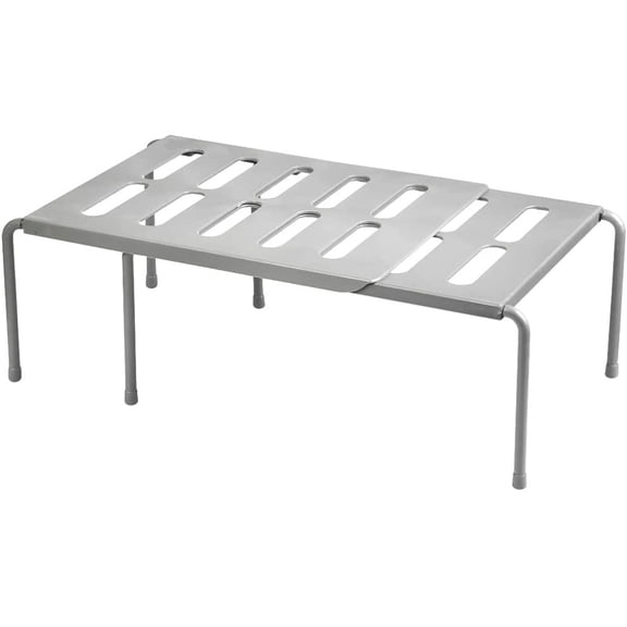 Retractable Kitchen Shelf Grey Storage Shelf Extendable Cabinet Shelf Extendable Telescopic Shelf Tableware Shelf For Kitchen Cabinet, Bathroom, Utility Room, Office