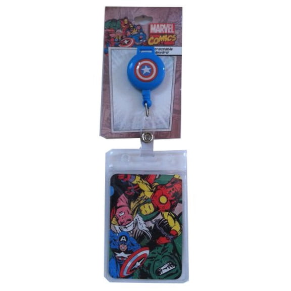 Retractable Lanyard with Charm Marvel Comics Retro Retractable Lanyard