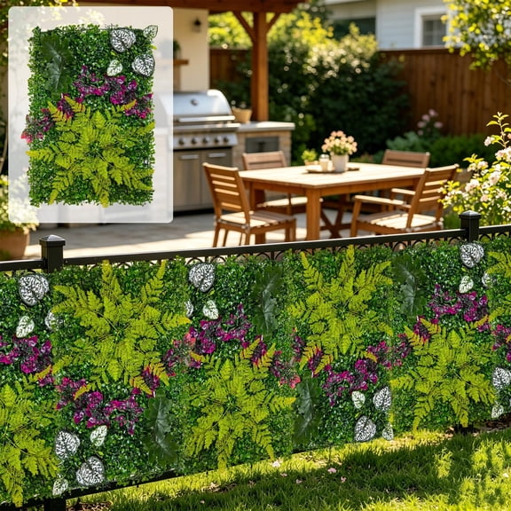 Retractable Leaf Fence, Artificial Hedge Expandable Privacy Screen Panel, Decorative Green Wall for Balcony Outdoor Use, Ideal for Patio, Garden & Backyard Privacy Screening