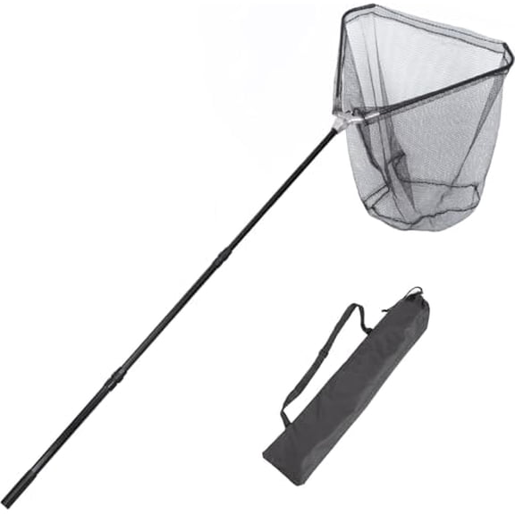 Retractable Long Landing Net - 83" Large Fishing Net Telescoping Handle, 26" Deep. with Storage Bag$$Sport & Recreation Other