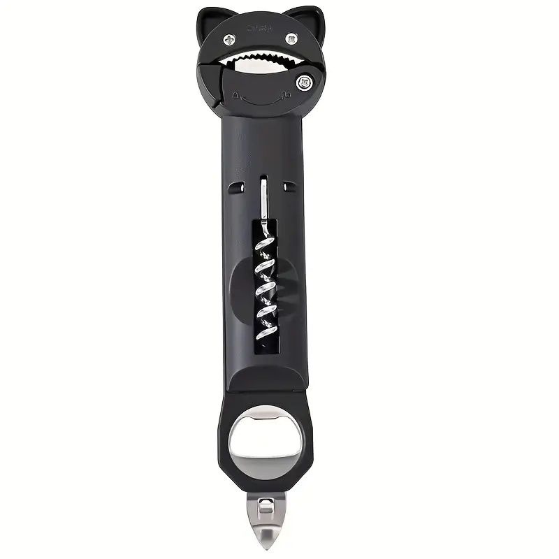 Retractable Magnetic Can Opener 4-in-1 5-in-1 Multifunctional Can And Bottle Opener, Ideal For Seniors With Arthritis Hand Weakness, Practical Kitchen Lid Opening Tool