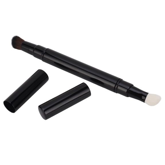 Retractable Makeup Brush Dual Ended Portable Shadow Brush with Soft Wool Hair Versatile Eye and Nose Cosmetics Application Tool for Travel and Outdoor Use 5.91 Inches / 15 cm