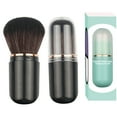 thumbnail image 1 of Retractable Makeup Brush, Portable Makeup Brush, Capsule Shape Compact Beauty Brush for Powder Blusher and Facial Cleaning, Soft Synthetic Bristles, Cosmetic Tool for Travel and Gift Use, 1 of 4