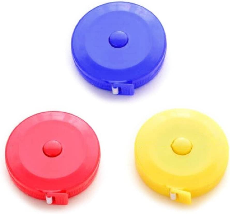 Retractable Measuring Tape 1.5M Body Measure Tape Soft Ruler for Fabric Sewing Retractable Tape Measure for Sewing 120 inch Soft Retractable Tape Measure Keychain for Kids Body Measuring(3PCS)