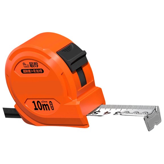 Retractable Measuring Tape Tool with Printed Scale, Top Slider and ABS Housing for Repairs, Layout Work and Storage