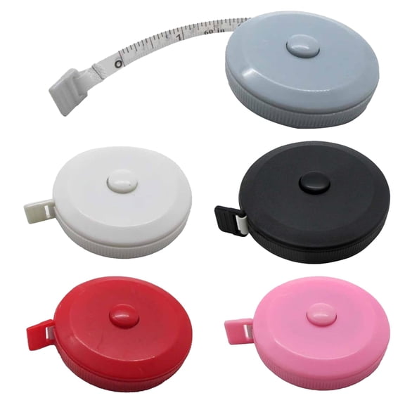 Measuring Tape Set Pack of 5 Retractable Tape Measures for Body, Waist, Sewing, Tailoring, Crafting, DIY, Knitting & Fitness Soft, Flexible & Easy to Use