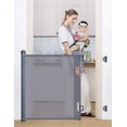 thumbnail image 1 of Retractable Mesh Baby Gate, Safety Gates for Stairs Doorway, 33''Tall Extends to 55''Wide, Gray, 1 of 10