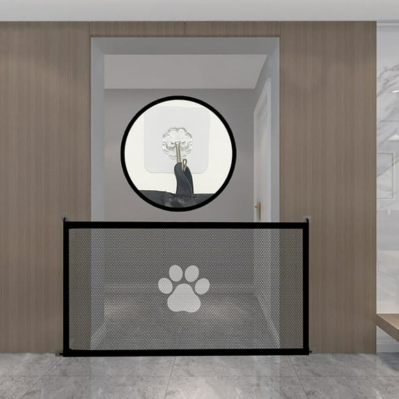 Retractable Mesh Pet Gate, Extra Tall 31'' Adjustable Width Up to 70/43 Inches for Doorways Stairs Hallways, Indoor Outdoor Dog Safety Barrier Net Panel (70'' Width)