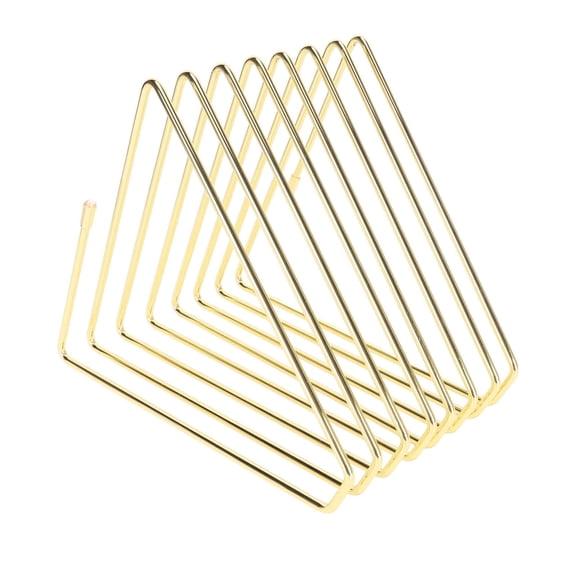 Retractable Metal Book Ends Heavy Duty Triangular Electroplated Bookends Adjustable Geometric Book Stoppers for Desk Office and Library 6.7 x 6.7 x 1.3 inches / 17 x 17 x 3.2 cm Gold
