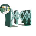 thumbnail image 1 of Retractable Metal Book Stand, Folding Desktop Display Shelf, Adjustable Iron Bookcase for Home Office, 1 of 5