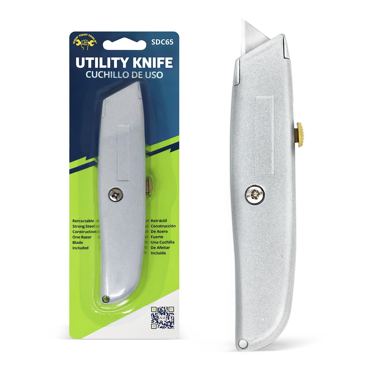 Retractable Metal Utility Knife W/ 1 Blade