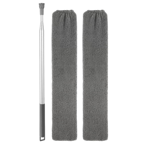 Retractable Microfiber Duster for Sofa Bed etc Dry and Wet Use with Replacement Cloth