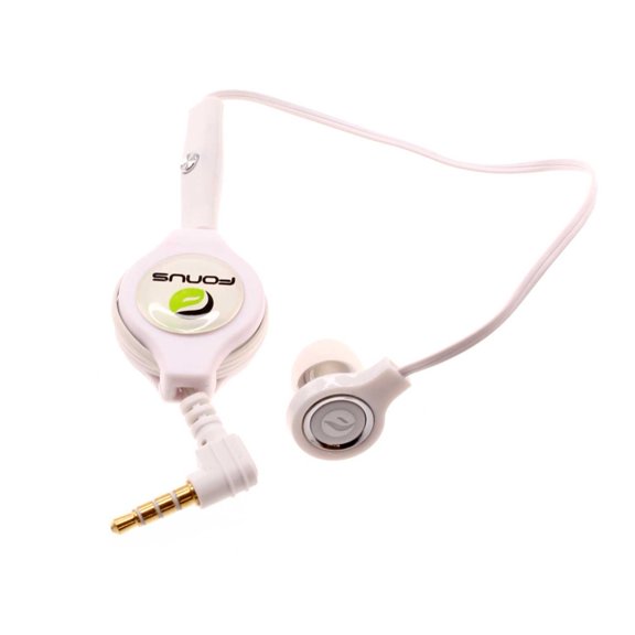 Retractable Mono Earphone for T-Mobile REVVL 6/6 Pro 6X/6X Pro - Headphone 3.5mm w Mic Headset Handsfree Earbud Earpiece for T-Mobile REVVL 6/6 Pro 6X/6X Pro