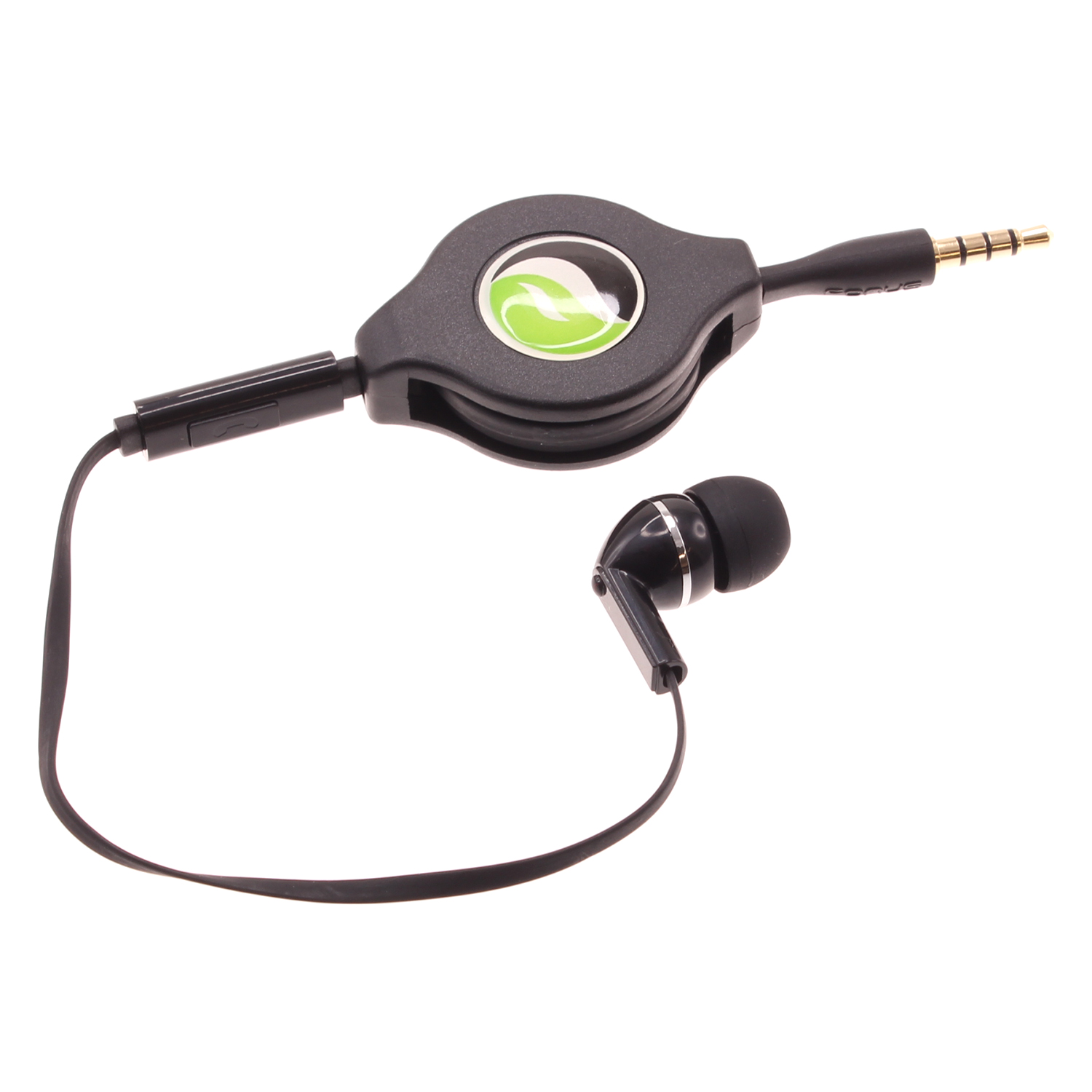 Retractable Mono Earphone for Motorola Moto Tab G62/Tab G70 - Headphone 3.5mm w Mic Headset Handsfree Earbud Earpiece Microphone