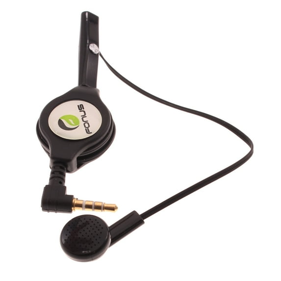 Retractable Mono Earphone for TCL 30 Z/30 T - Headphone 3.5mm w Mic Headset Handsfree Earbud Earpiece for 30 Z/30 T